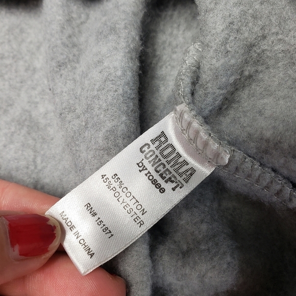 Roma concept by rosee gray and black R logo crop jacket women's size medium - Picture 9 of 10